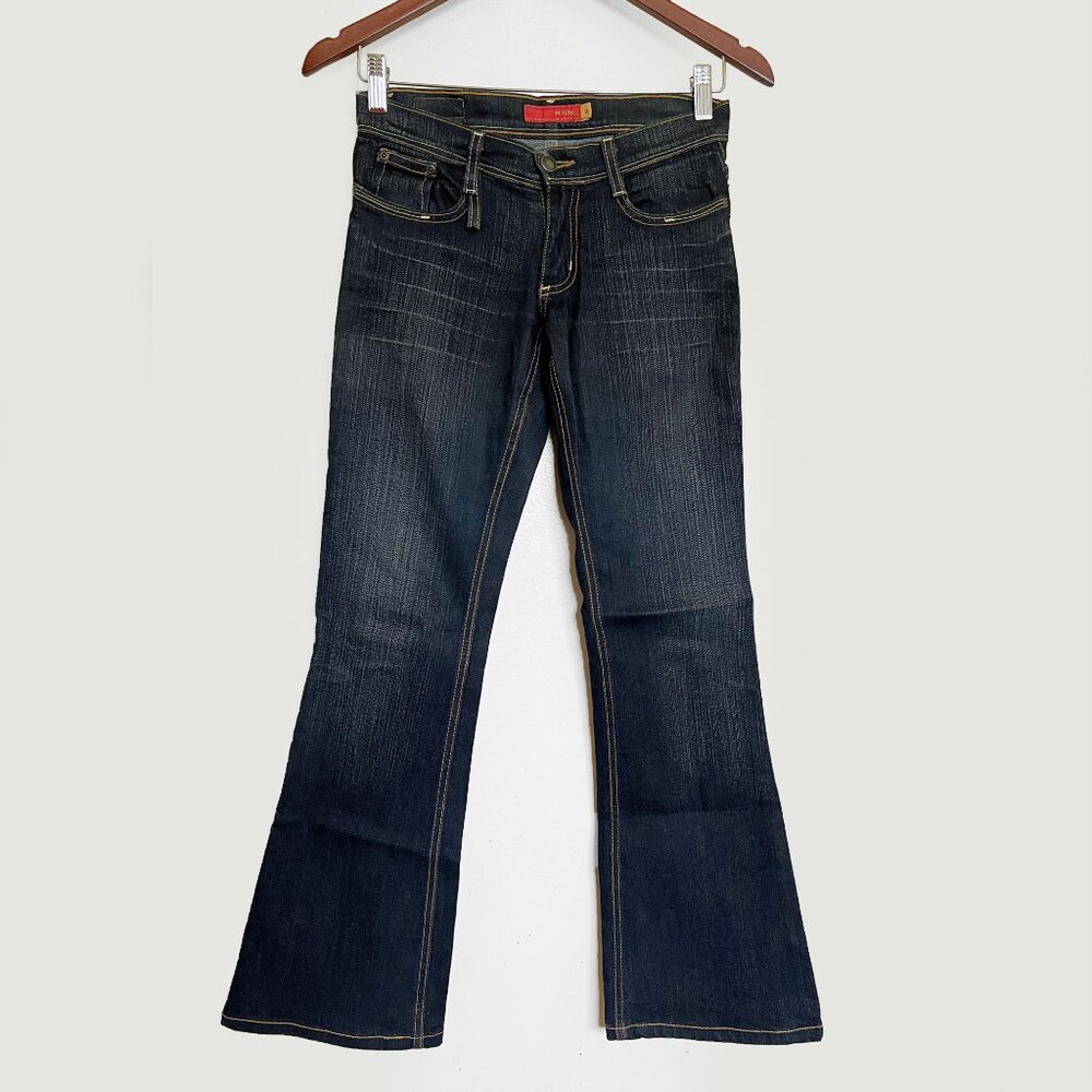 Plastic Jeans Low Rise Bootcut Dark Blue Made in USA Size 0